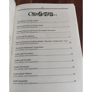 Gender Studies Objective MCQs by Sehar Syed HSM