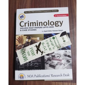 Criminology For CSS by Syed Zafar Hassan Naqvi NOA Latest 2025 Edition