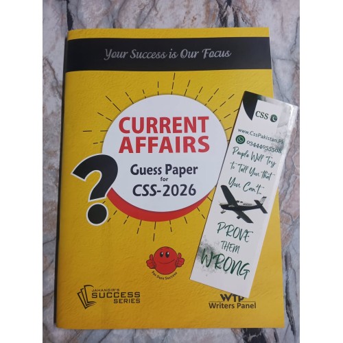 Guess Papers for CSS - 2026: Current Affairs by JWT