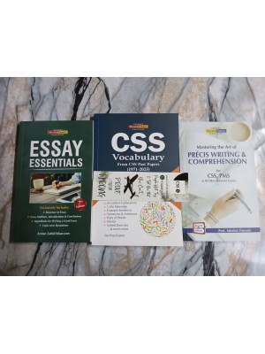 Set of 3 English Essential Books on Essays, Précis Writing, Vocabulary and Comprehension by JWT