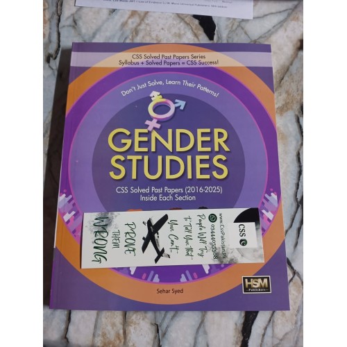 Gender Studies Solved Subjective Past Papers by Sehar Syed HSM