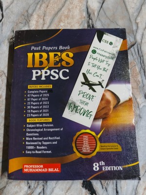 IBES PPSC Past Papers Book by Prof. M. Bilal 8th Edition