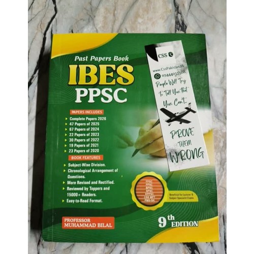 IBES PPSC Past Papers Book by Prof. M. Bilal 9th Edition IBES PPSC Past Papers Book by Prof. M. Bilal 9th Edition