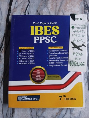 IBES PPSC Past Papers Book by Prof. M. Bilal 7th Edition