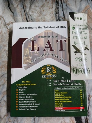Lecture Notes on Law Admission Test (LAT) by Sir Umar Latif 8th Edition 2026