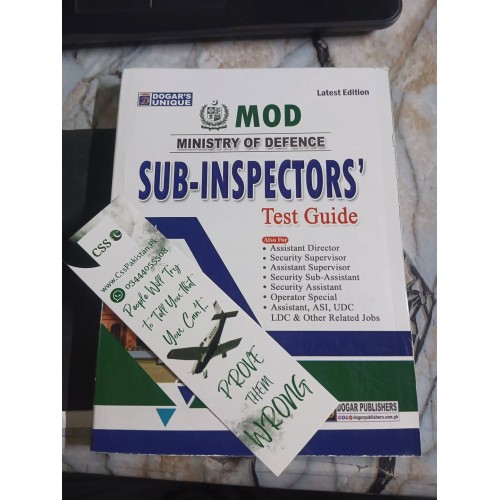 Sub-Inspectors' MOD Ministry of Defence Test Guide by Dogar Unique Publishers