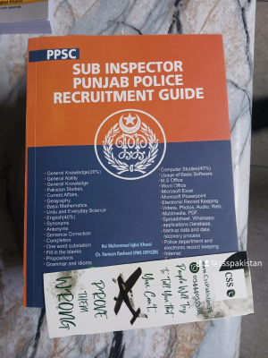 PPSC Sub Inspector Punjab Police Recruitment Guide by Rai M. Iqbal Kharal and Ramzan Rasheed