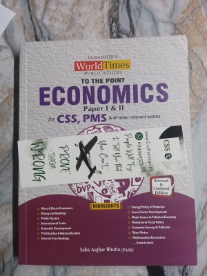 To The Point Economics For CSS & PMS Part 1 and 2 by Saba Asghar Bhutta JWT