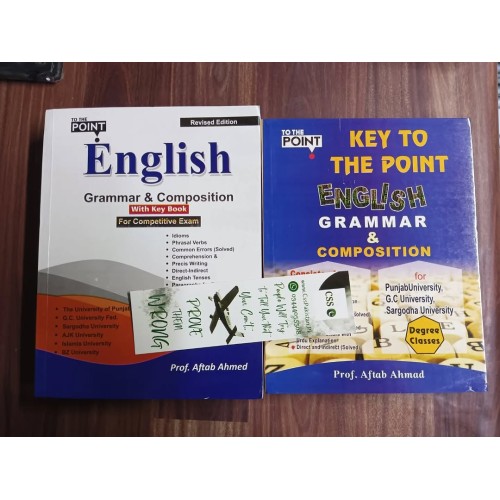 To The Point English Grammar and Composition for B.A by Aftab Ahmed Book with Key Book