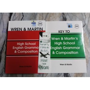 High School English Grammar and Composition Book and Key Book by Wren and Martin