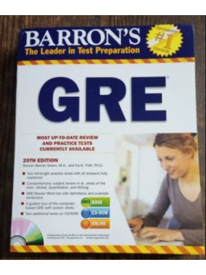 Barron's GRE by Sharon Weiner Green, M.A. & Ira K. Wolf With CD 20th Edition
