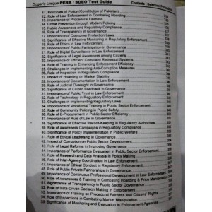 Punjab Enforcement and Regulatory Authority (PERA) Recruitment Test Guide by Mansab Zia Dogar's Unique