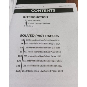 High Scoring CSS International Law Solved Past Papers by Dogar Brothers