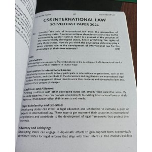 High Scoring CSS International Law Solved Past Papers by Dogar Brothers