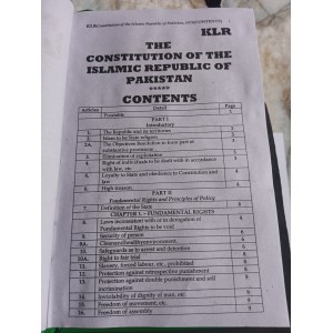 The Constitution of the Islamic Republic of Pakistan 1973 Bare Act by Azam Nazeer Tarar KLR