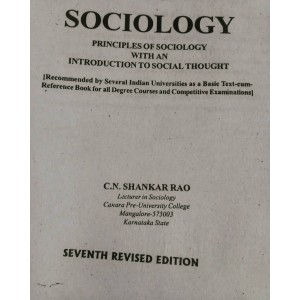 Sociology by Shankar Rao